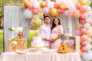couple at baby shower