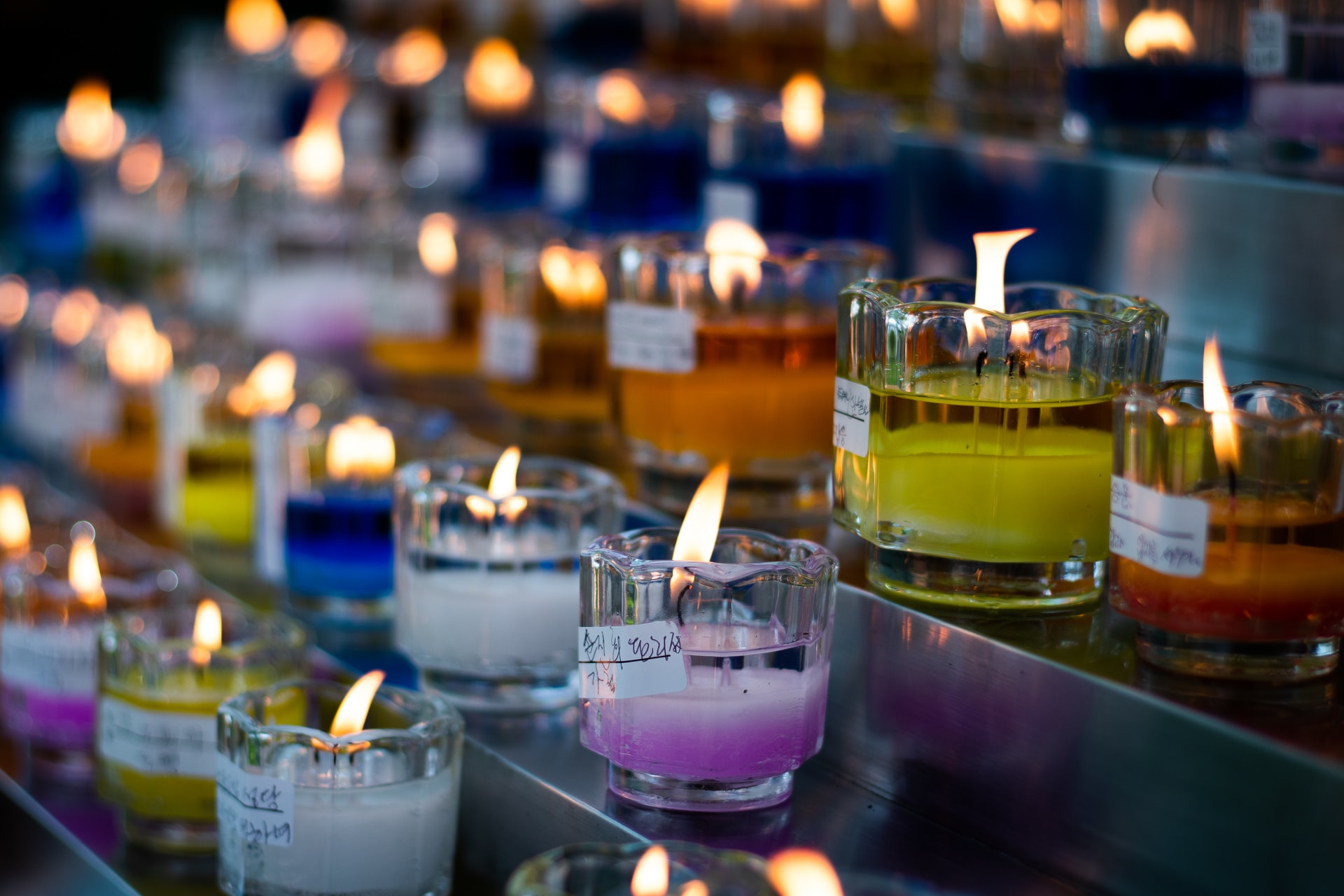 Multi-colored candles